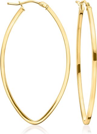 Ross-Simons Italian 14kt Yellow Gold Marquise-Shaped Hoop Earrings