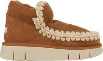 Mou Brown Sheep Skin Ankle Boots