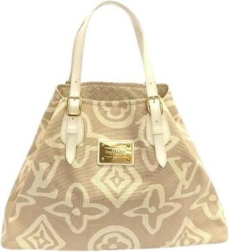 Louis Vuitton Pre-owned Canvas Tote Bag - Dames - Vintage Shopper - Beige - ONE Size - Vintage
