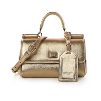 Dolce & Gabbana Handbags, female, Yellow, Size: ONE SIZE Top Handle Bag