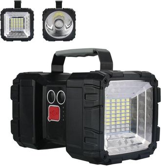 OEM Linterna Led Ultrapotente, 7 Modos, 10 000 Mah, Recargable, Ideal Para Camping, Senderismo Y Emergencias [clase Energ&eacute;tica A]