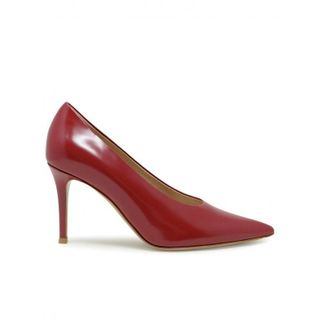 Gianvito Rossi Womens Tokio Pumps In Red Leather - Brown - Size EU 36