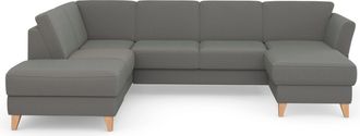 Sit&more Wohnlandschaft »Visby U-Form« wahlweise mit Bettfunktion und Stauraum, frei im Raum stellbar
