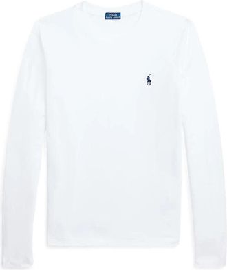 Polo Ralph Lauren Wit Langemouw Ronde Hals T-shirt - Dames - Longsleeves - Wit - XL - Katoen - Tops