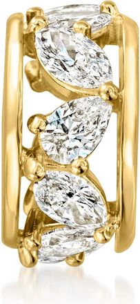 Ross-Simons Multi-Shaped Lab-Grown Diamond Bead Charm in 18kt Gold Over Sterling