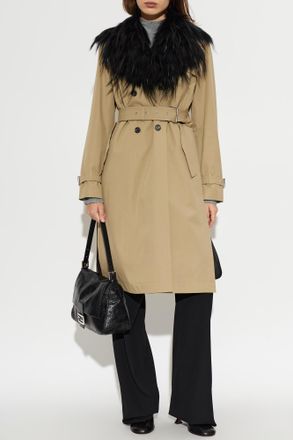 Fendi Double-breasted Coat, Womens, Beige