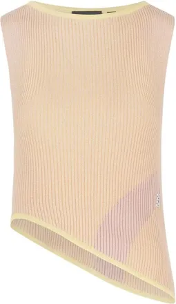 GCDS Gcds, Tops, Dames, Roze, M, Polyester, Comma Gebreide Tanktop