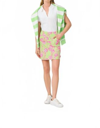 Lilly Pulitzer Upf50+ Monica Bow Skort In Pistachio Macaron Alina Golf