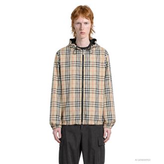 Burberry Reversible Check Nylon Windbreaker