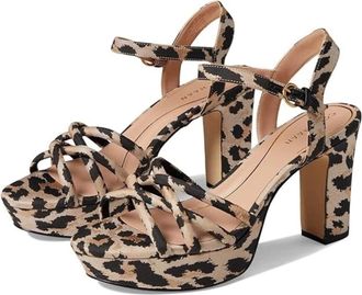 Cole Haan Womens Cole Haan Grove Leopard Print Ankle Strap Platform Sandals ZAP1851
