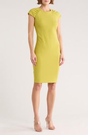 Calvin Klein Cap Sleeve Sheath Dress in Celery at Nordstrom Rack, Size 10
