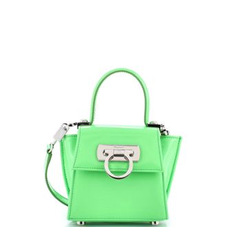 Ferragamo Iconic Top Handle Bag Leather Micro