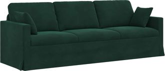 vidaXL Sof&aacute; Verde Oscuro 228 X 78 X 80 Cm Terciopelo Vidaxl