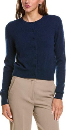 Fort&eacute; Cashmere Basic Cropped Button 100% Cashmere Cardigan