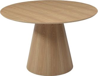 Vente-Unique Mesa redonda para 4 personas chapada en roble - Natural claro - ANTALIZA