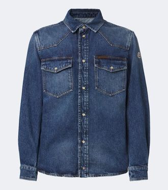 Moncler Camisa Western de denim
