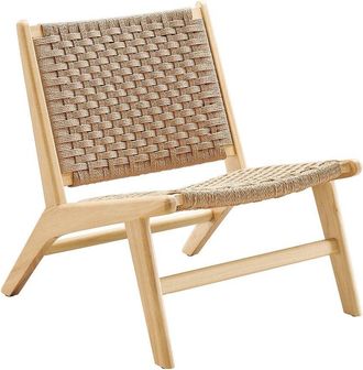 ModWay Saoirse Woven Rope Wood Accent Lounge Chair