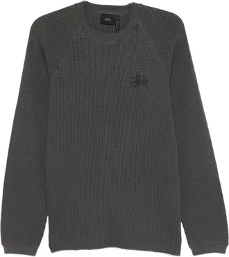 St&uuml;ssy Sweater met wafelpatroon - Zwart