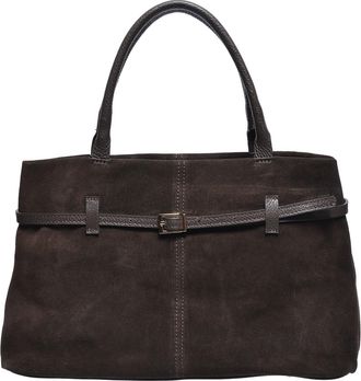 Roberta M Tweekleurig Rundleer Tas