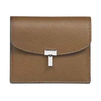 Toteme Accessoires, Dames, Grijs, ONE Size, Leer, T-Lock Wallet