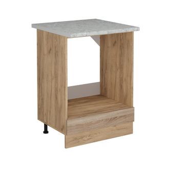 Vicco Armario Para Horno Empotrado R-line, Sonoma, 60 Cm Et M&aacute;rmol