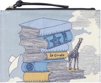 Inou&iuml; Editions Pochette Brod&eacute;e Editon - Dames - Portefeuilles - Veelkleurig - ONE Size - Katoen - Accessoires