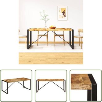 vidaXL vidaXL Tavolo da pranzo in legno massello - Tavolo da Pranzo in Legno Massello di Mango Grezzo 180 cm