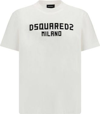 Dsquared2 Dsquared&sup2; Witte Katoenen T-Shirt