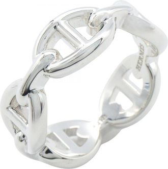 Herm&egrave;s Silver Silver 925 Band Ring (Pre-Owned)
