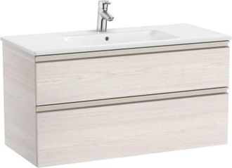Roca Mueble Lavabo Centrado Blanco 1000x460mm The Gap 2 Cajones Fresno N&oacute;rdico.-roca: Dise&ntilde;o, Innovaci&oacute;n Y Calidad