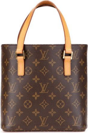 Louis Vuitton Brown Pvc Leather Handbag Tote Bag (Pre-Owned)