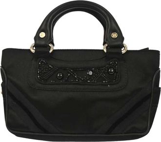 Celine Pre-owned Handbags, female, Black, Size: ONE SIZE Pre-owned Vintage Beaded Top Handle Bag