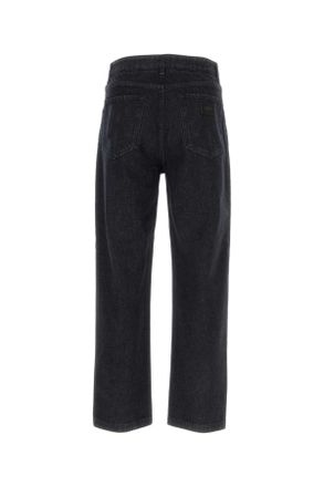 Fendi Mens Black Denim Jeans Indigo Exterior: Cotton