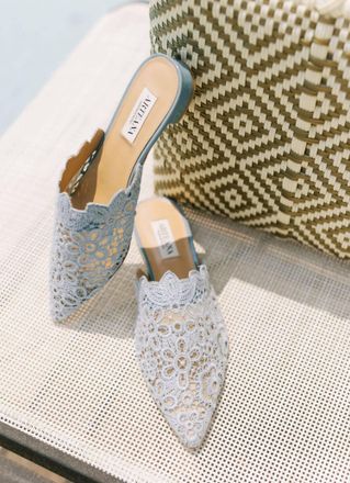 Arteana Womens Amalfi Flat Mule In Light Blue