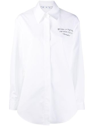 Off-white embroidered shirt - women - Cotton/Polyester - 38