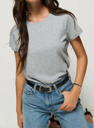 Nation Ltd Goldie Short Sleeve Boxy Crew Tee In H Grey