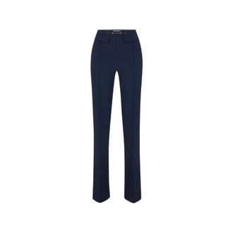 Elisabetta Franchi Dames, Broeken, Blauw, Maat: L Zijde
