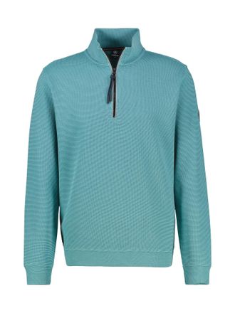 Lerros Sweatshirt LERROS Herren Sweat-Troyer, Herren, Gr. S, blau (coastal blau), 90% Baumwolle, 10% Polyester, Sweatshirts Sweatshirt
