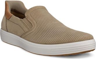 Ecco Soft 7 Slip-On Sneaker in Nutmeg Brown/Cashmere at Nordstrom, Size 14-14.5Us