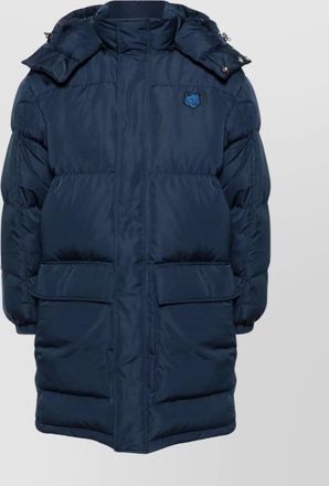 Maison Kitsuné FOX detachable hood quilted blazer flap pockets