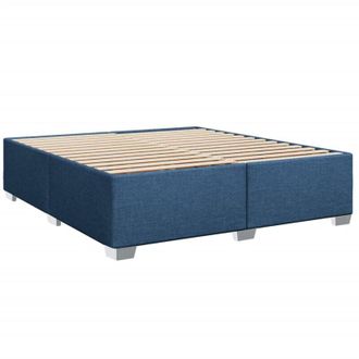 vidaXL Cama Sin Colch&oacute;n Tela Azul 200x200 Cm Vidaxl