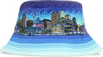 Casablanca All Over Print Hoed - unisex - Hoeden - Blauw - S/M - Katoen - Accessoires