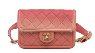 Chanel Pink Ombre Caviar Sunset On The Sea Belt Bag
