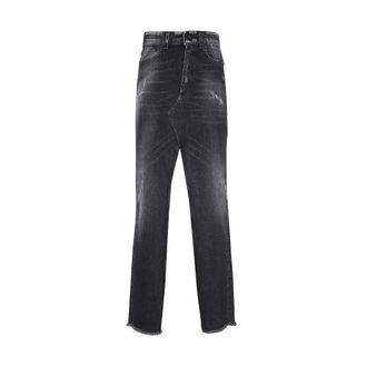 Dondup Slim Fit Jeans, female, Black, W26, Distressed Denim Long Skirt