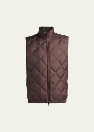 Moncler Mens Airsoft Quilted Down Full-Zip Vest
