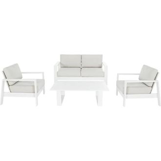 Brigros Conjunto completo de jard&iacute;n barras en aluminio blanco