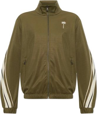 Palm Angels Zip-up Sweatshirt met opstaande kraag - Heren - Sweatshirts & Hoodies - Groen - Maat: XL
