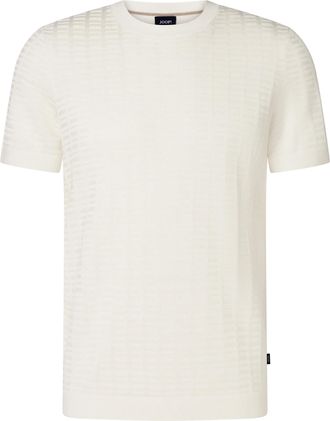 Joop Kurzarmpullover JOOP Theor, Herren, Gr. XXL, natural, Strick, Obermaterial: 50% Polyacryl, 50% Viskose, unifarben, normal normal, Rundhals, Pullover K