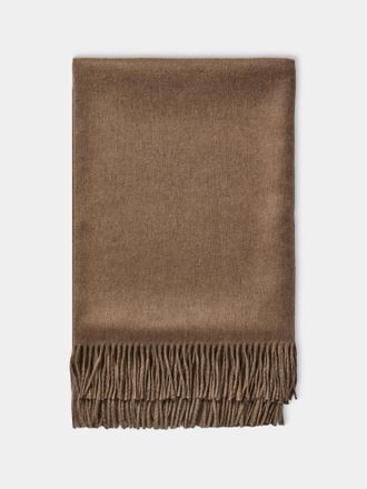 Johnstons of Elgin Otter Cashmere Reversible Throw (75in/1.9m)