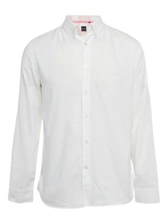 BOSS cotton button shirt - White